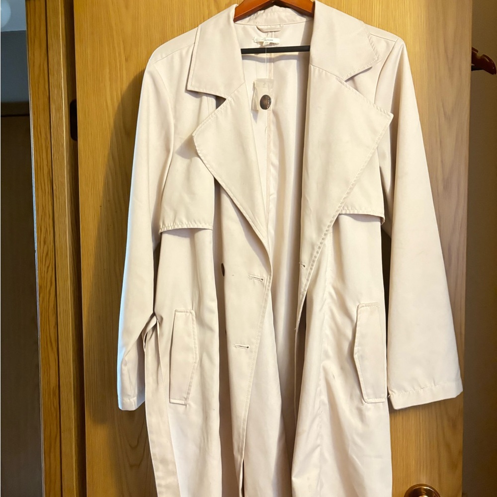 Maurices Cream Trench Coat Elegant Lightweight
